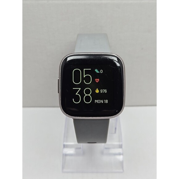 Fitbit Versa 2 Smartwatch Gray 40mm Alexa WR50M Always On Display W/ Charger - Picture 1 of 11